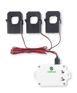 Netvox R718NL325-Wireless Light Sensor and 3-Phase Current Meter with 3x250A Clamp-On CT