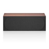 bowers and wilkins htm72 s3 center channel speaker rosenut front view with grille