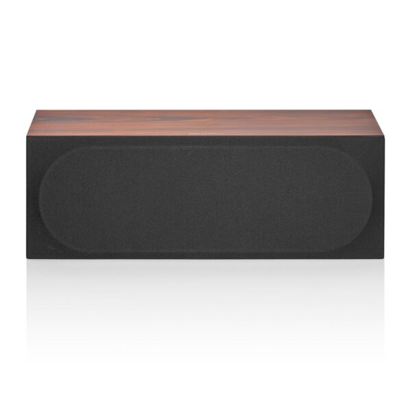 bowers and wilkins htm72 s3 center channel speaker rosenut front view with grille