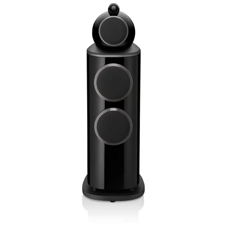 bowers and wilkins 802 d4 speakers front view with grills