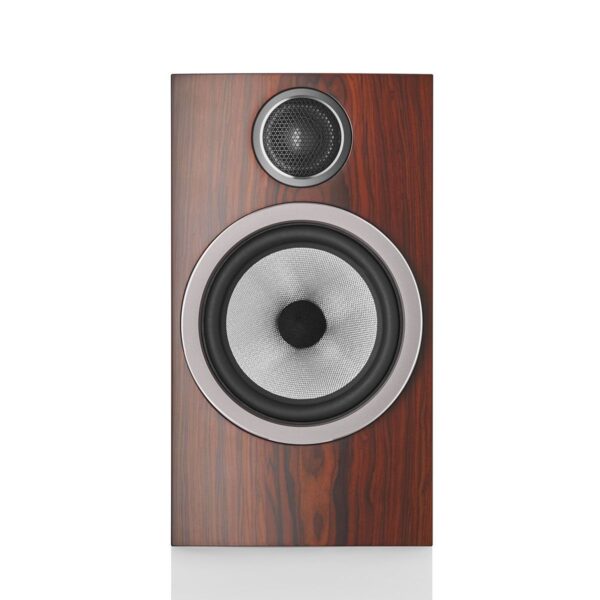 bowers and wilkins 706 s3 bookshelf front view mocha