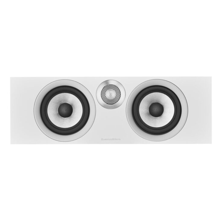 bower and wilkins htm6 s2 center channel speaker front view white