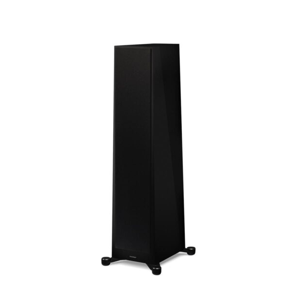 Paradigm Founder 100F Floor Standing Speakers - black angled front view with cover