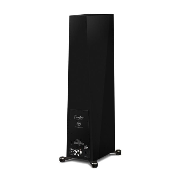 Paradigm Founder 120H Floor Standing Speakers - piano black back view angled