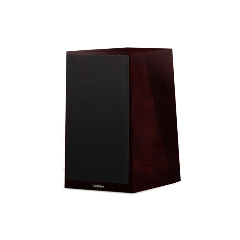 Paradigm Founder 40B Bookshelf Speakers midnight cherry front view with grill