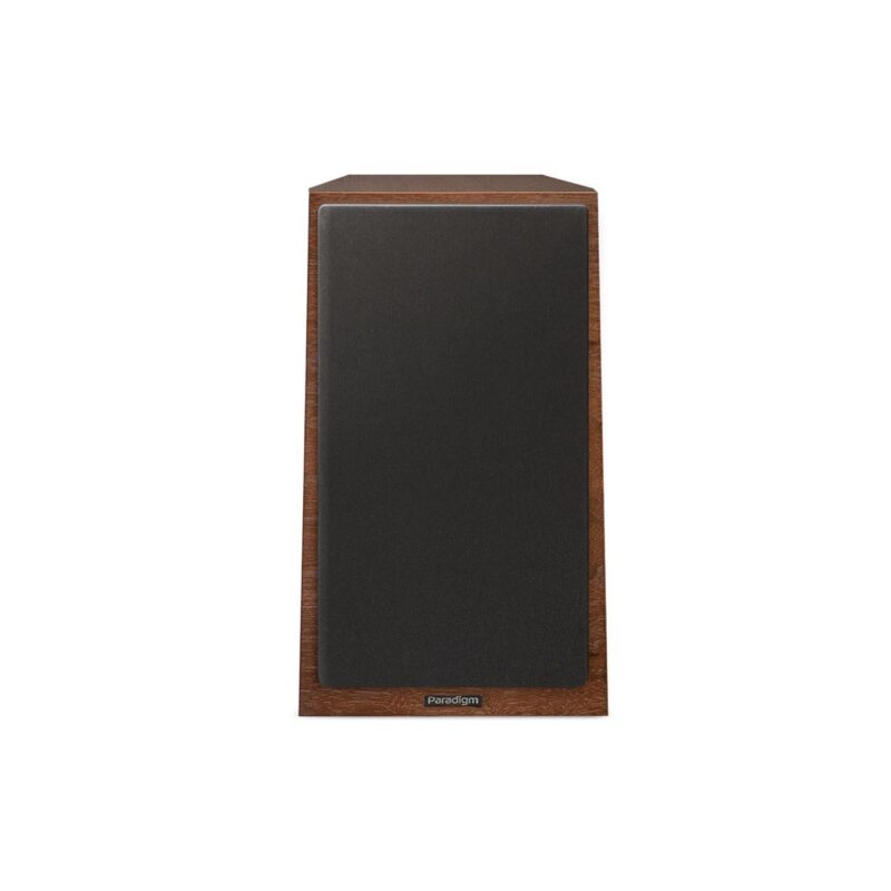 Paradigm Founder 40B Bookshelf Speakers walnut front view with grill