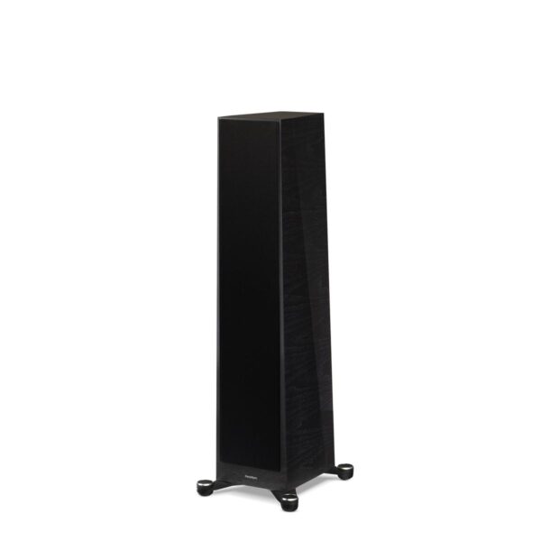 Paradigm Founder 80F Floor Standing Speakers black walnut front angled view with cover