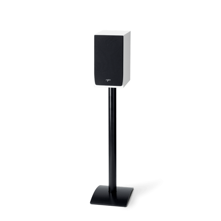 Paradigm Monitor SE Atom white on stand with grill