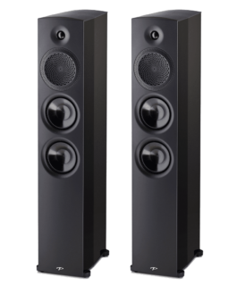 Paradigm Premier 800F Floor Standing Speakers black front angled view without gril