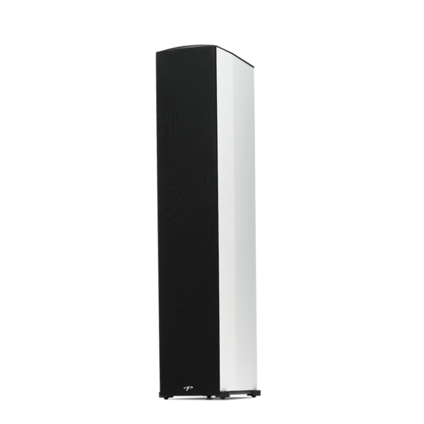 Paradigm Premier 800F Floor Standing Speakers front angled view with grill white