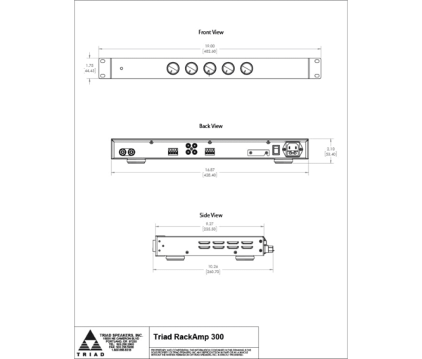 Triad Standalone 300 RackAmp 2